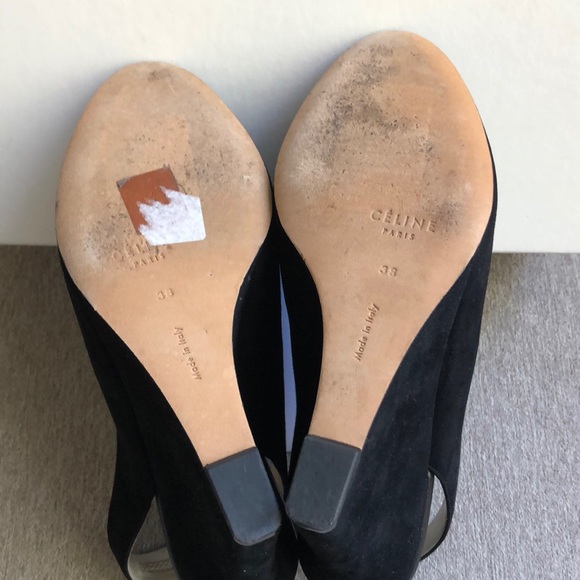 Celine Open Toe Wedge Suede - Picture 2 of 6
